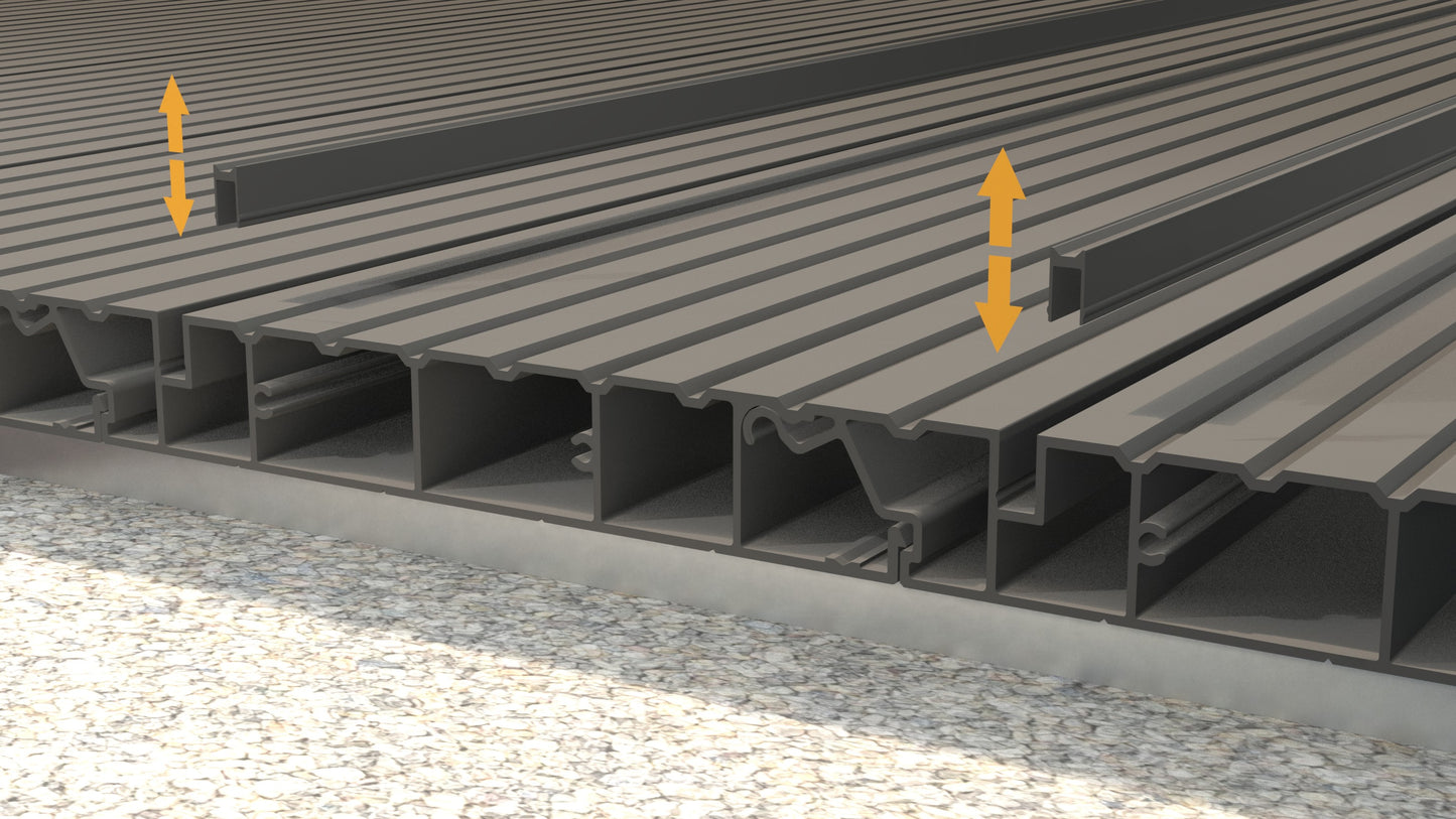 AluTec Flexdiele - Länge: 4000 mm | Deckbreite: 165,5mm