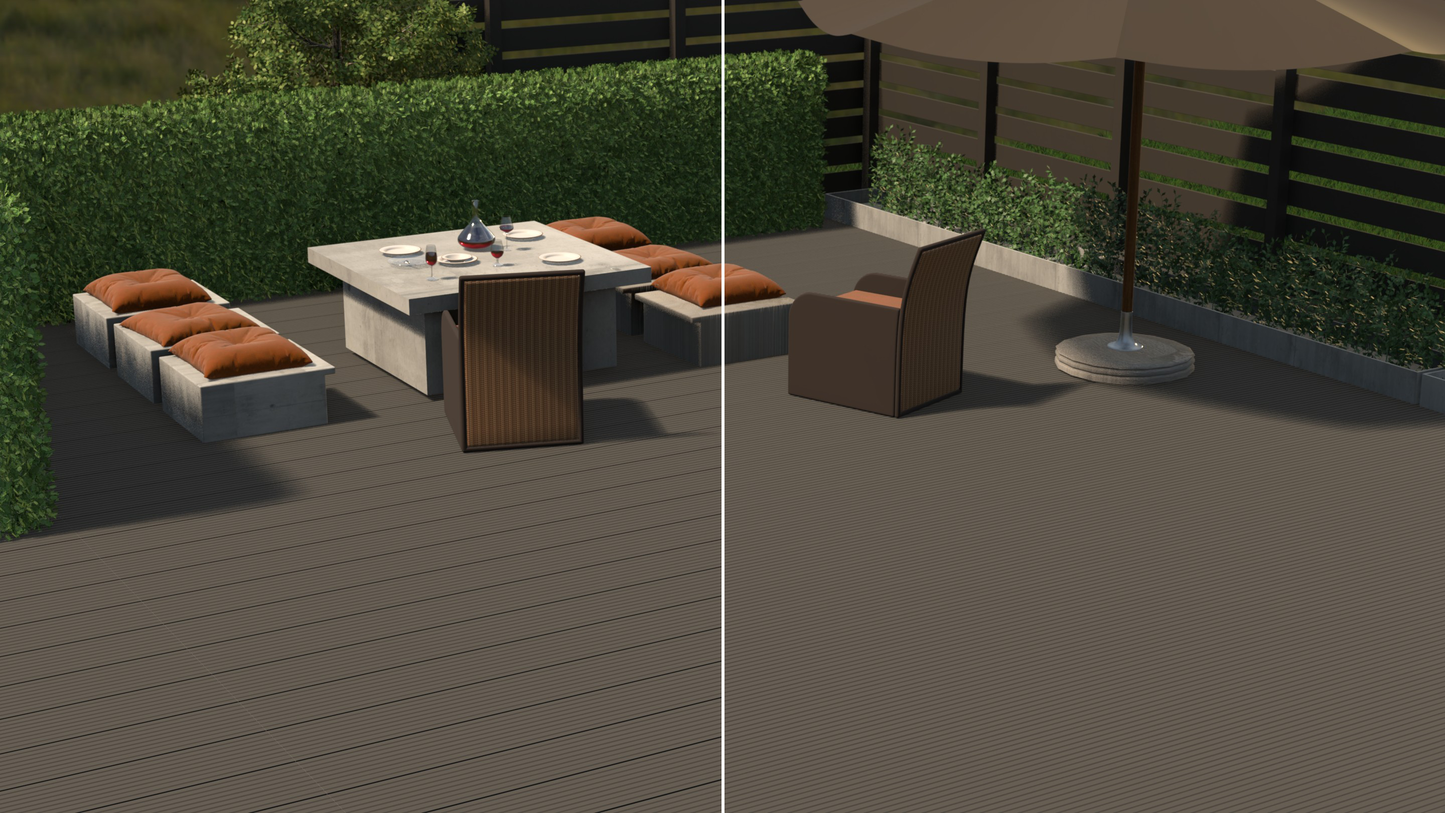 AluTec Systemdiele im Set mit 1,45qm | Deckbreite: 165,5mm - Länge: 2.200 mm