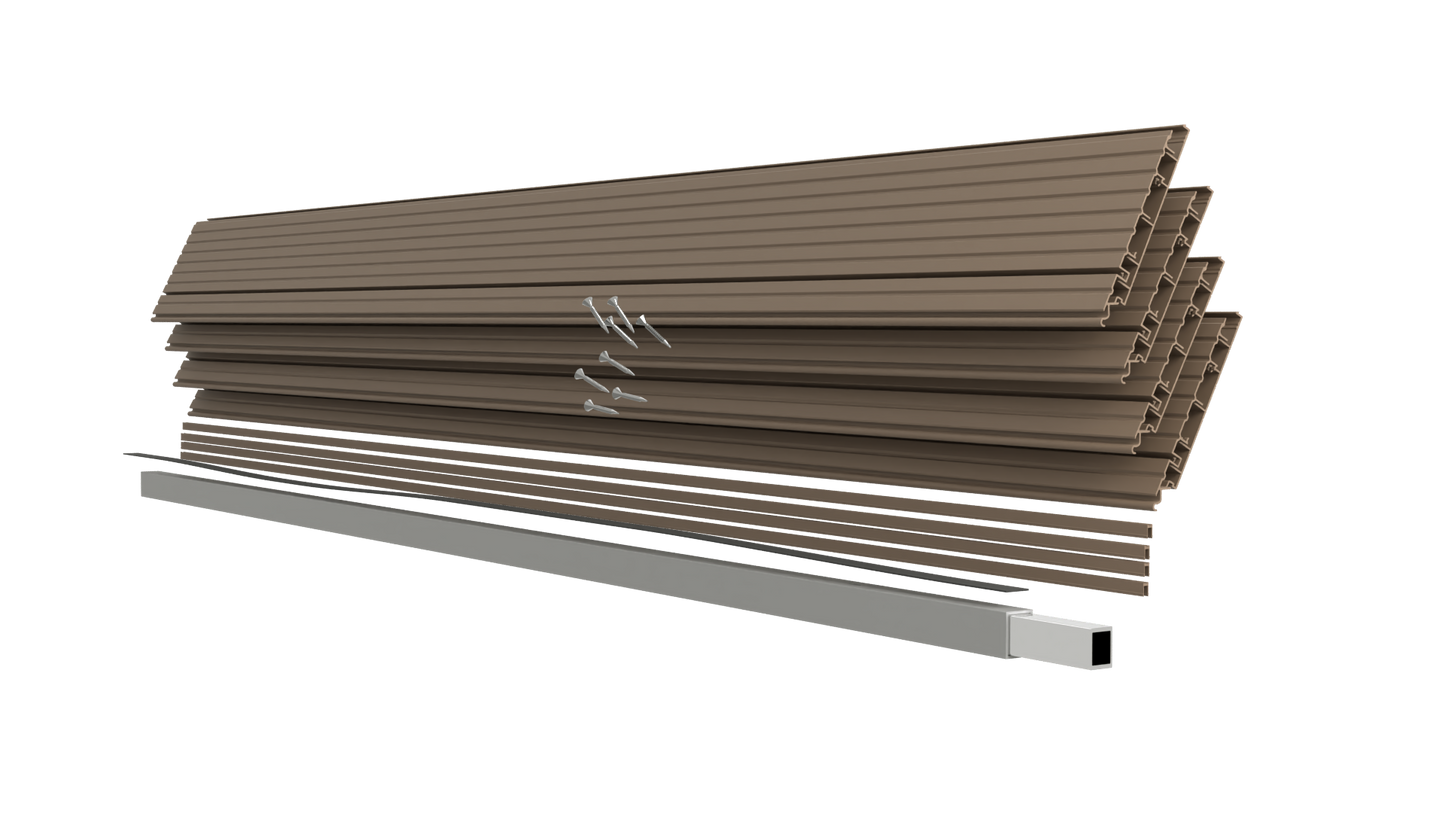 AluTec Systemdiele im Set mit 1,45qm | Deckbreite: 165,5mm - Länge: 2.200 mm