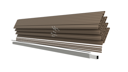 AluTec Systemdiele im Set mit 1,45qm | Deckbreite: 165,5mm - Länge: 2.200 mm
