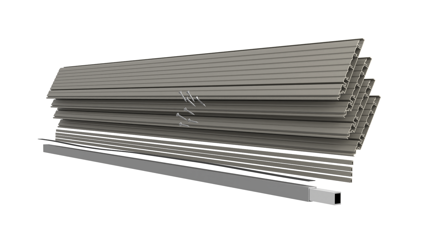 AluTec Systemdiele im Set mit 1,45qm | Deckbreite: 165,5mm - Länge: 2.200 mm