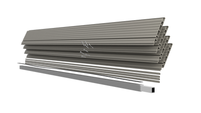 AluTec Systemdiele im Set mit 1,45qm | Deckbreite: 165,5mm - Länge: 2.200 mm